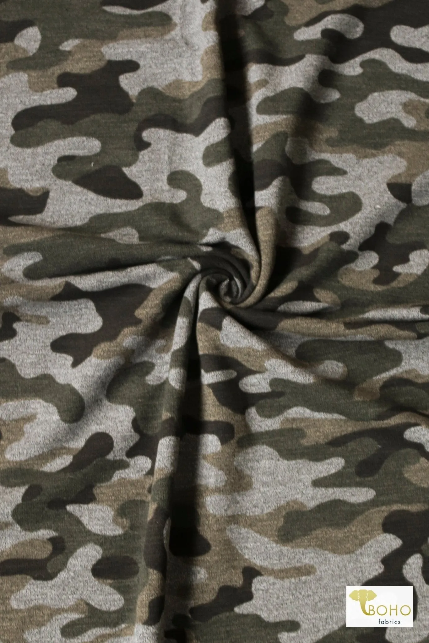11/06/2024 Fabric Happy Hour! Green Vintage Camo, Sweater/FT Knit Bundle. READY TO SHIP!