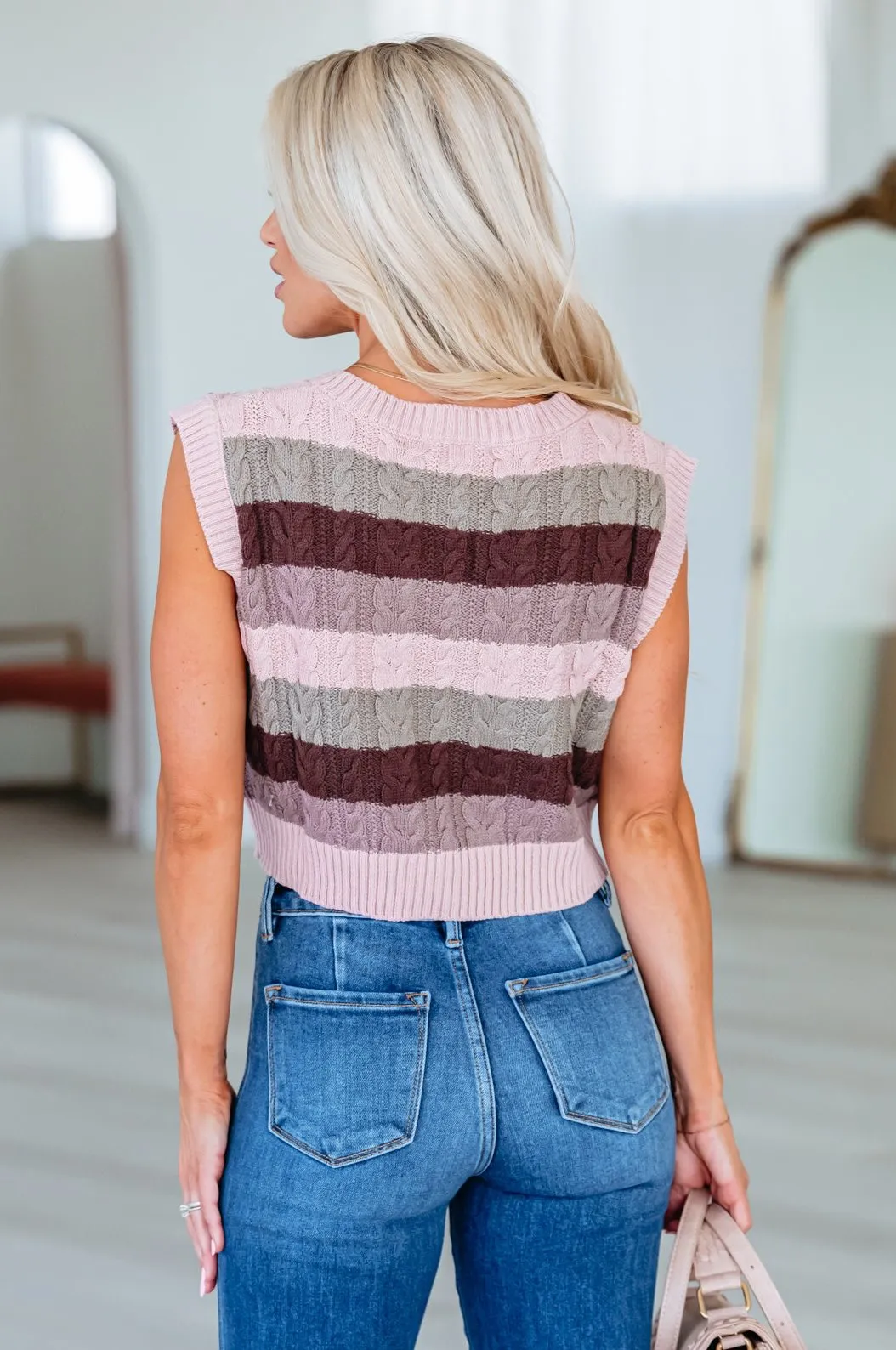 Autumn Calling Sweater Vest - Mauve