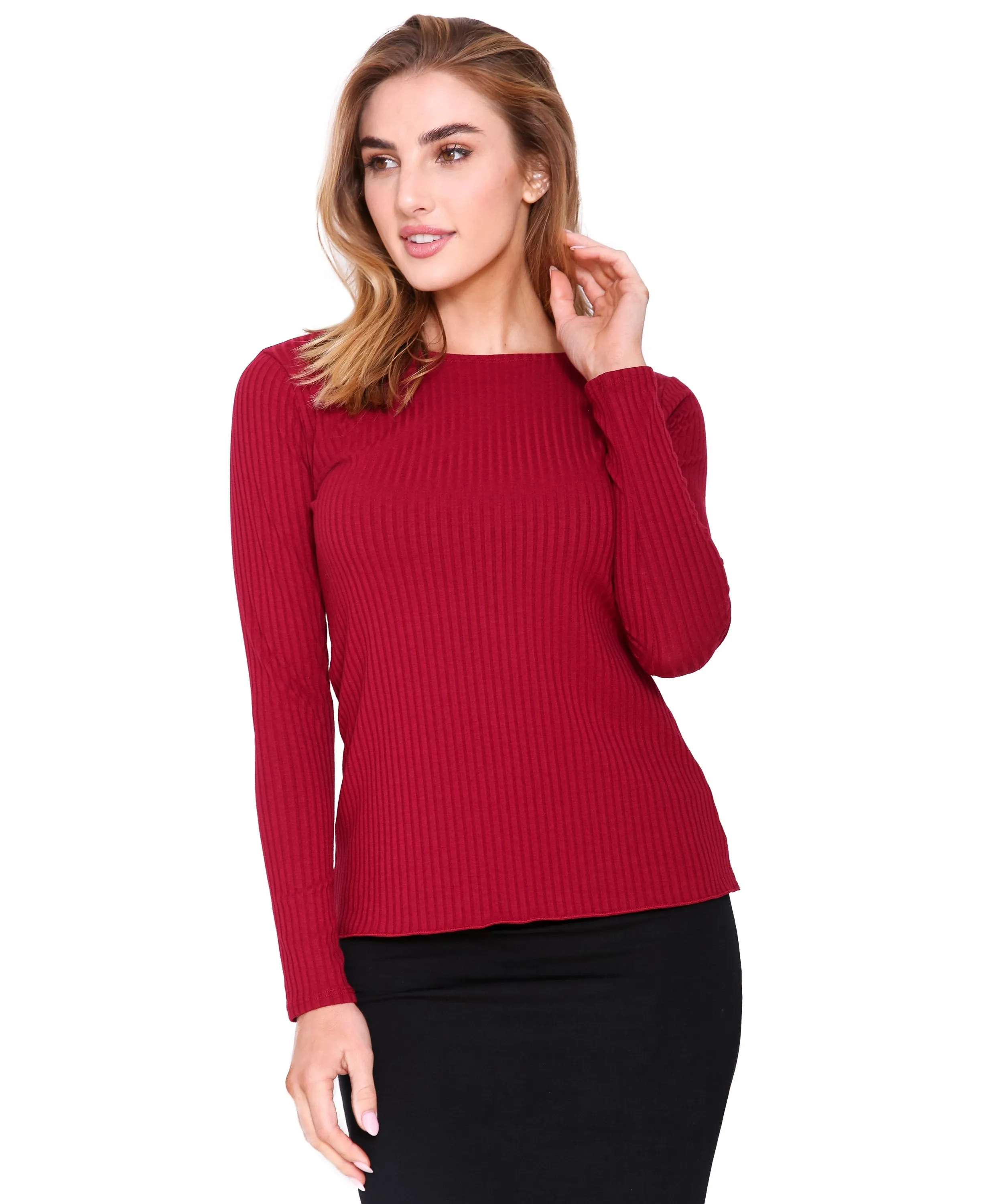 Basic Ribbed Long Sleeve T