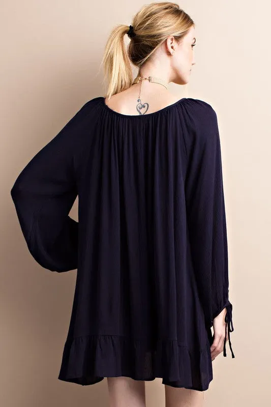 Bohemian Patterned Dress W/ Keyhole