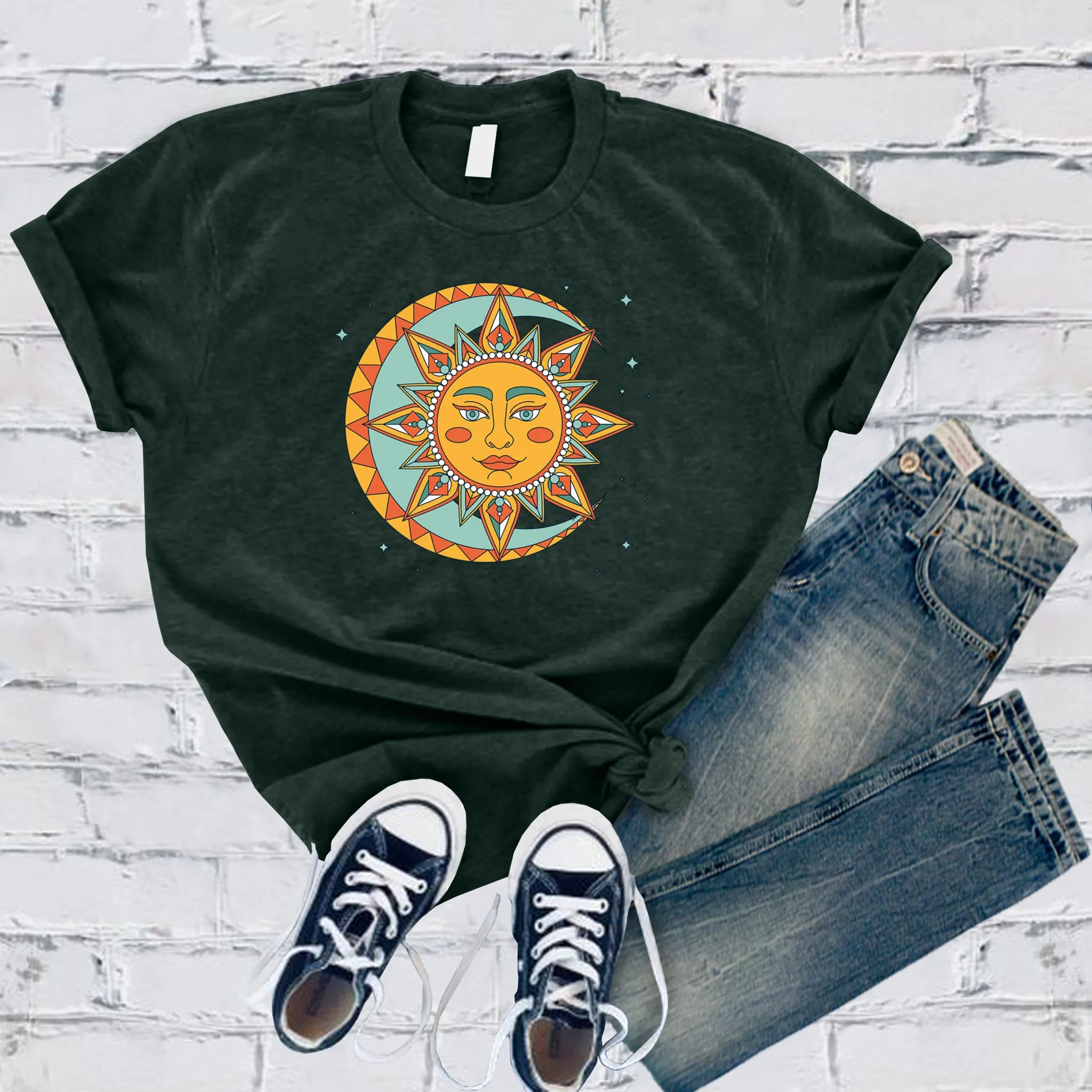 Boho Lunar Sun T-shirt