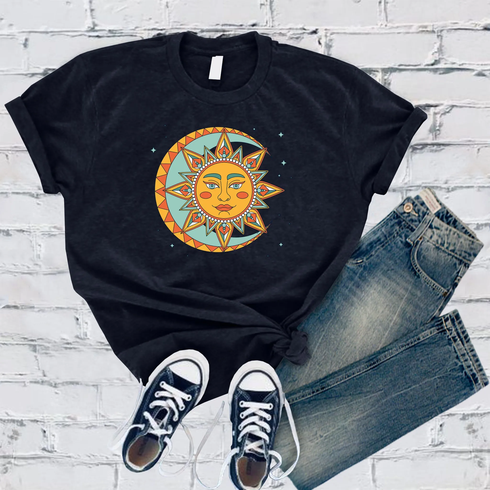 Boho Lunar Sun T-shirt