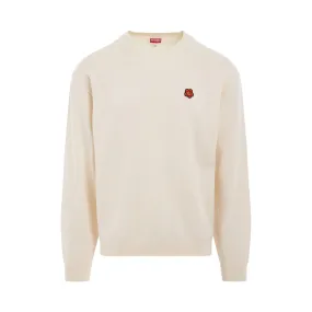 Boke Flower Crest Jumper in Off White