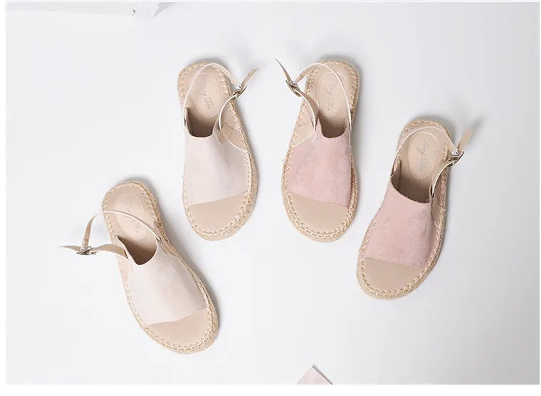 BOOPDO DESIGN SUEDE ESPADRILLE SANDALS