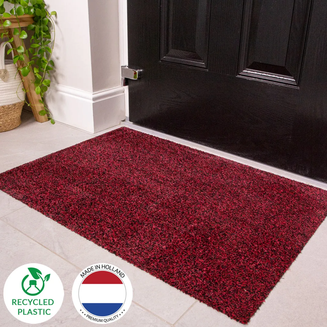 Breeze Red Eco-Friendly Washable Non Slip Thin Doormat