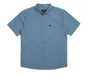 Brixton - Central Men's S/S Woven Shirt, Heather Steel