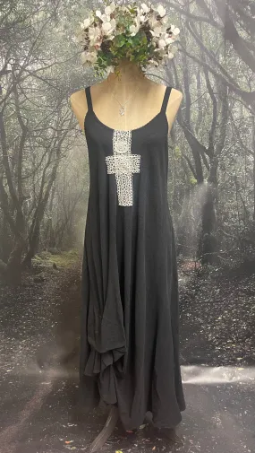 Charcoal slip dress