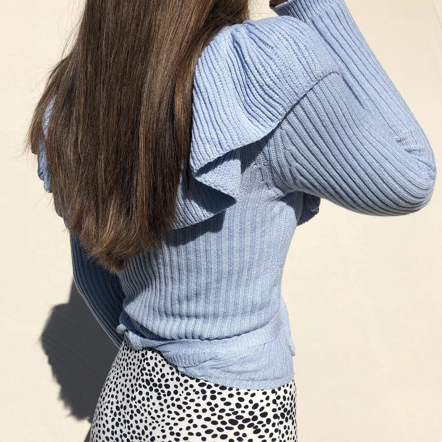 Chic Season Ruffle Wrapped Sweater