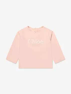 Chloé Baby Girls Long Sleeve T-Shirt in Pink