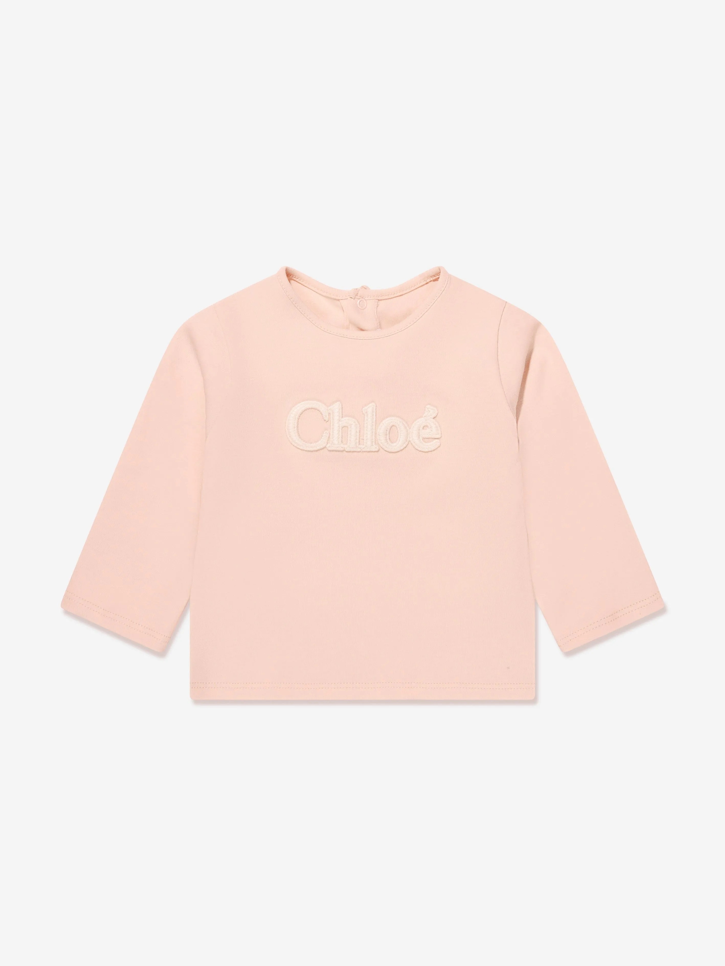 Chloé Baby Girls Long Sleeve T-Shirt in Pink