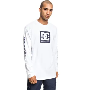 DC Men's Square Star Long Sleeve T-Shirt Snow White UDYZ03598