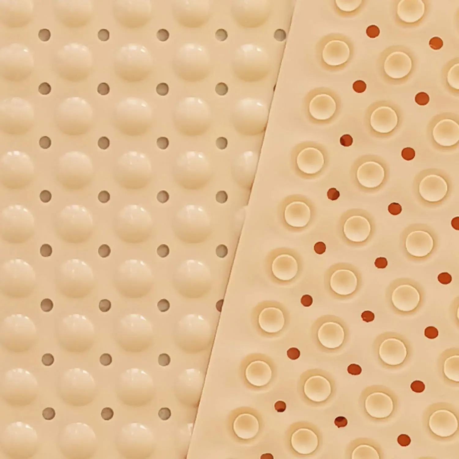 Experia Anti-Slip bath mat with Suction Cup 88x58cm(Cream Color with Soft-Pebble)