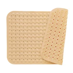 Experia Anti-Slip bath mat with Suction Cup 88x58cm(Cream Color with Soft-Pebble)