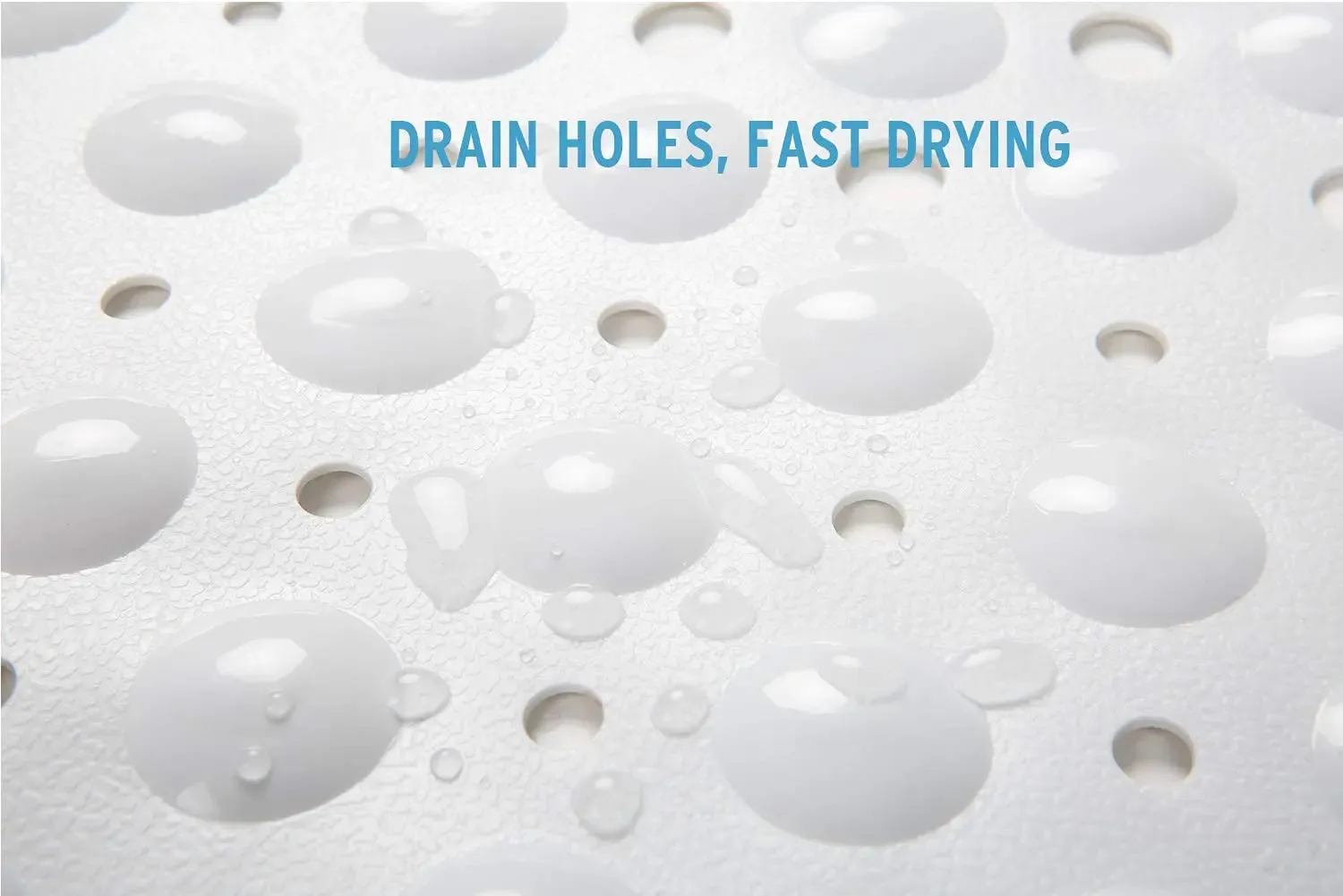 Experia Anti-Slip with Suction Cup Bath Mat with Soft-Pebble (106x60cm, Big Size, White)