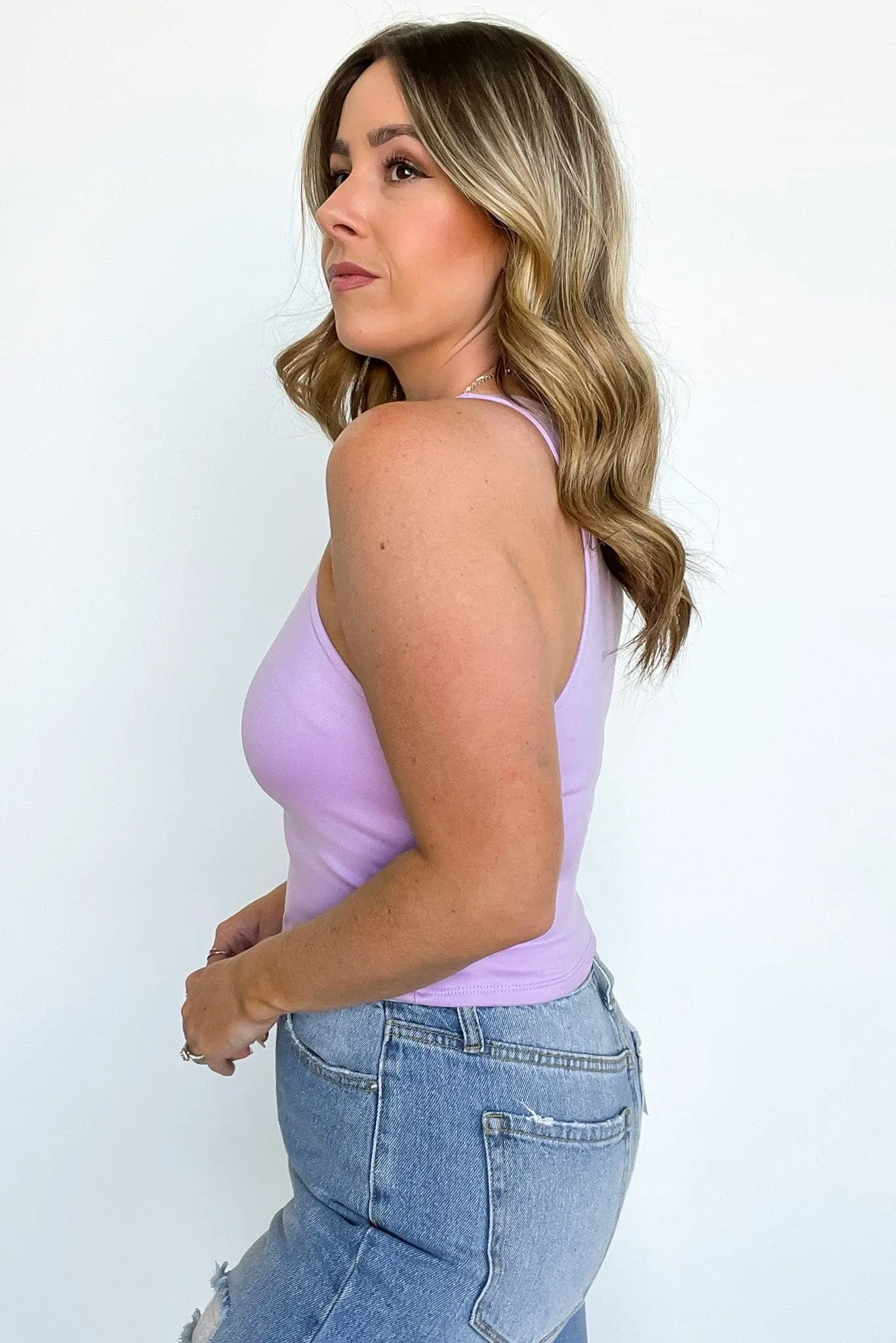 Faridah Brushed Knit Round Neck Tank Top - FINAL SALE