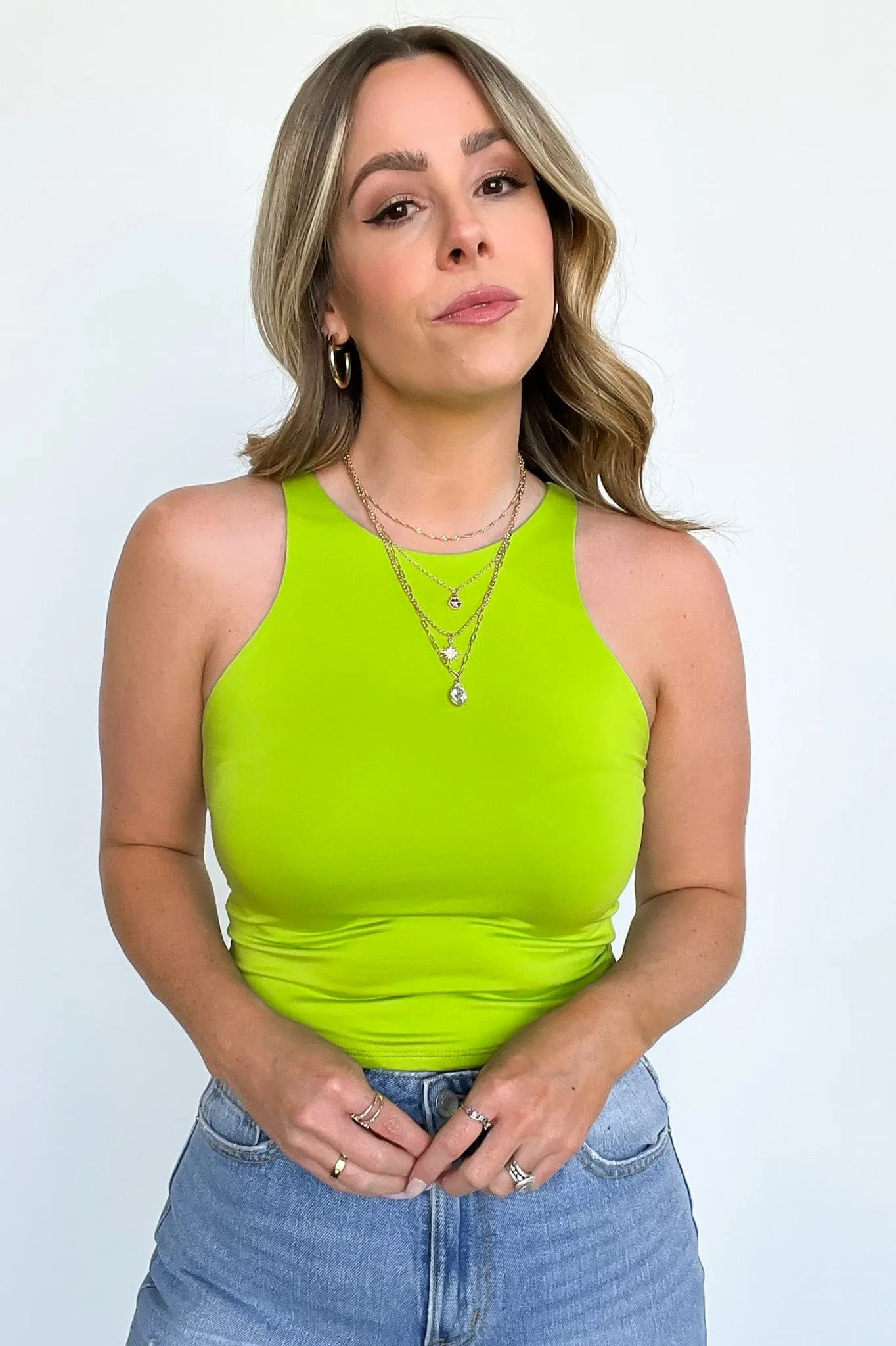 Faridah Brushed Knit Round Neck Tank Top - FINAL SALE
