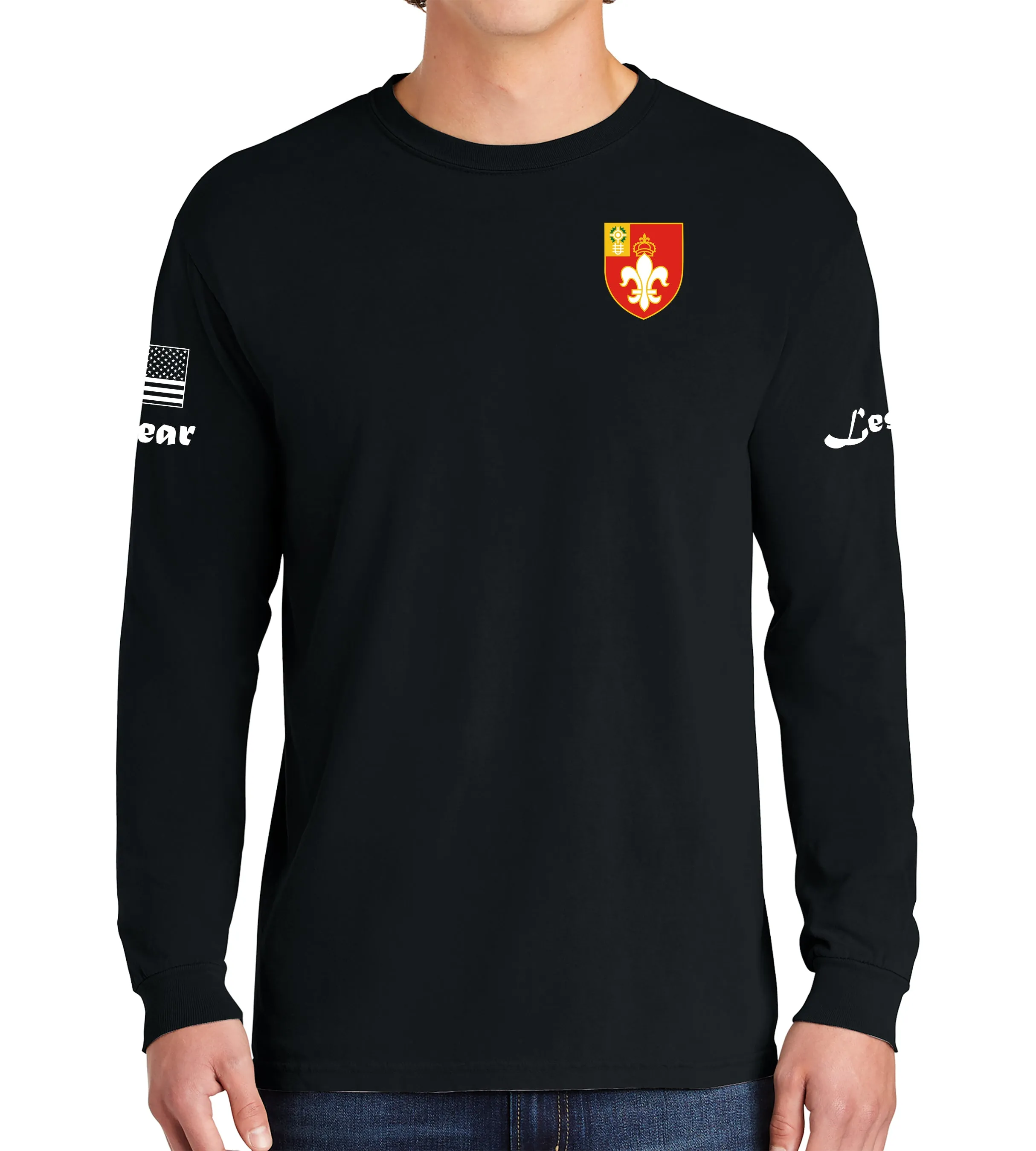 Fearless Long Sleeve 50-50 Blend Unisex Shirt. This shirt IS approved for PT