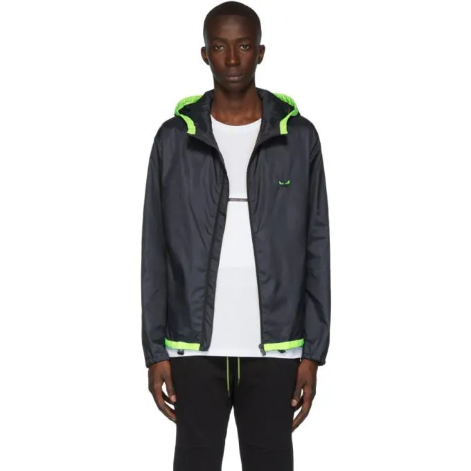 Fendi Navy Monster Eyes Track Jacket