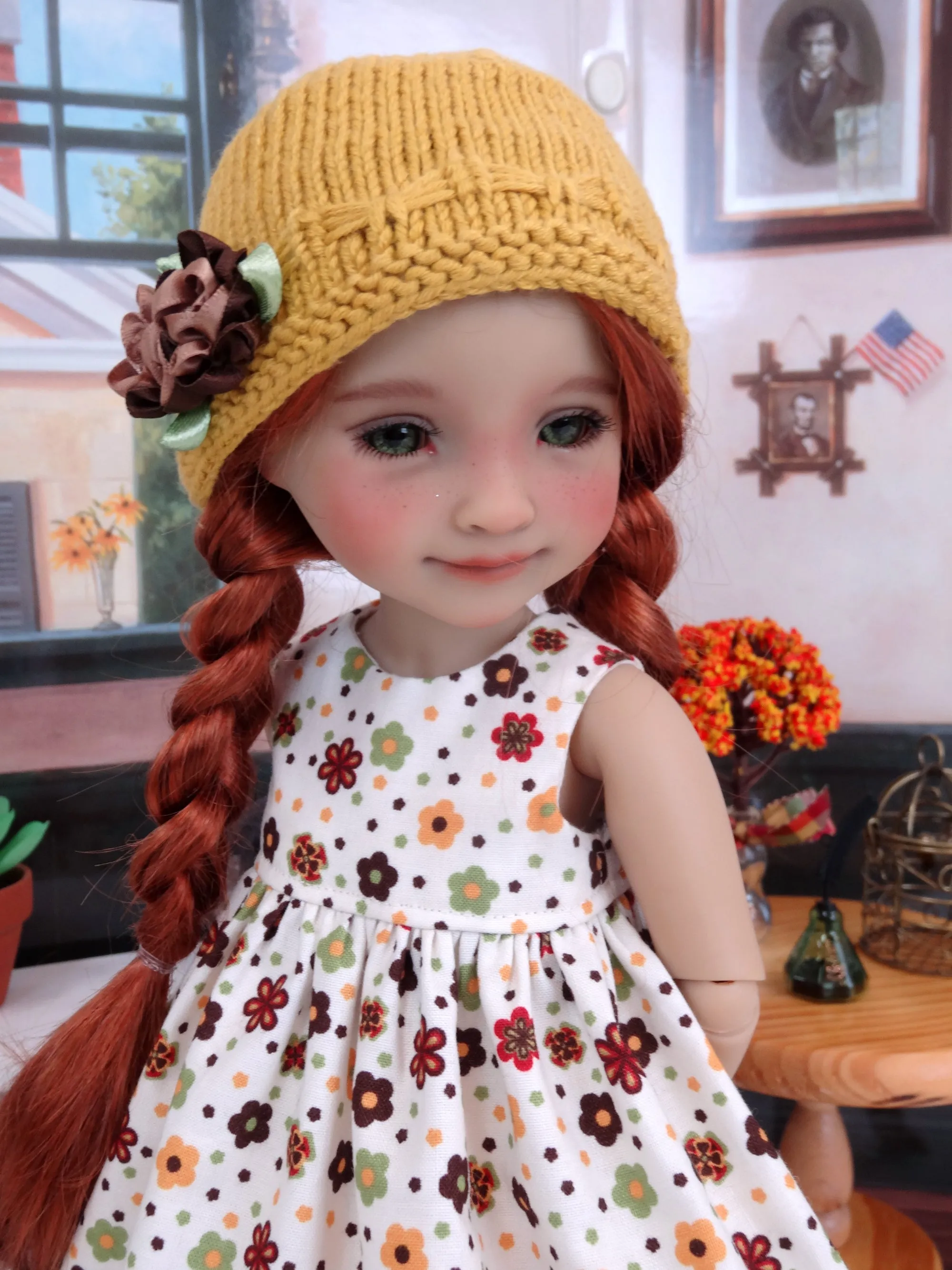 Floral Frenzy - dress and sweater with shoes for Ruby Red Fashion Friends doll