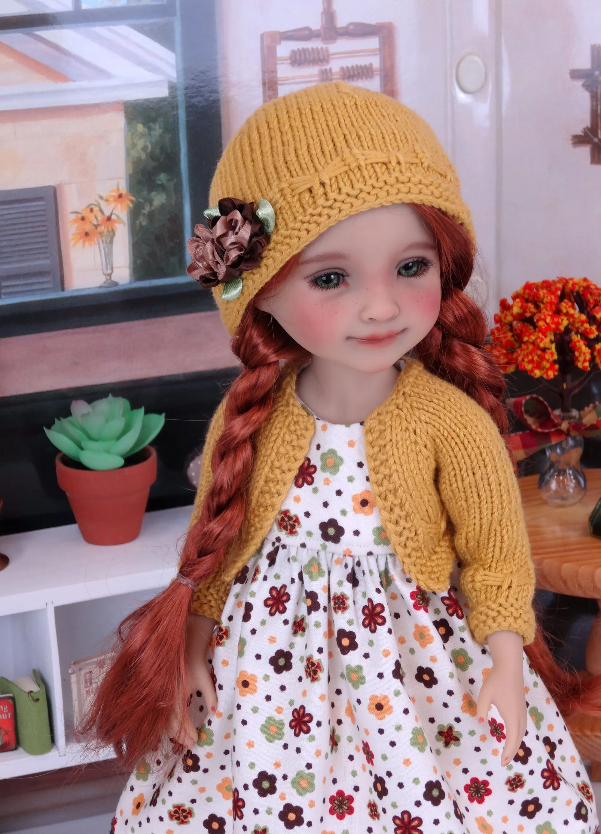 Floral Frenzy - dress and sweater with shoes for Ruby Red Fashion Friends doll