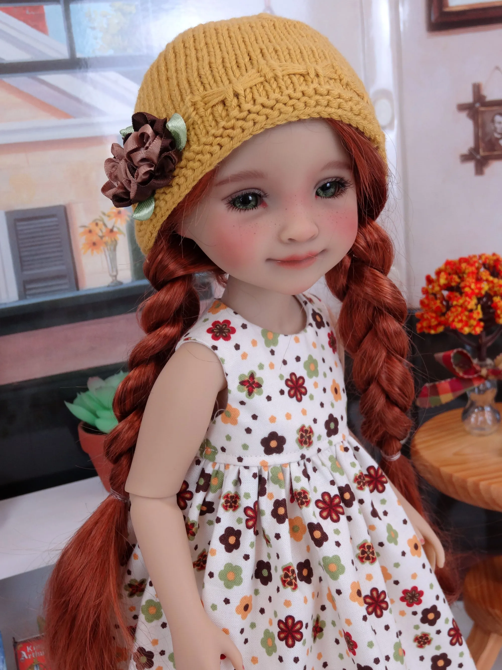 Floral Frenzy - dress and sweater with shoes for Ruby Red Fashion Friends doll