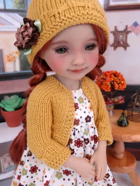 Floral Frenzy - dress and sweater with shoes for Ruby Red Fashion Friends doll
