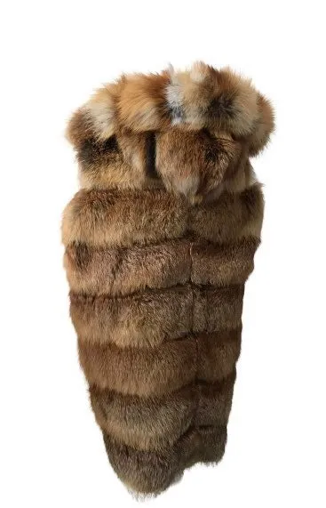 Fur Puffer Parka With Hood Parka With Hood Coat women’s fox fur 2 in 1