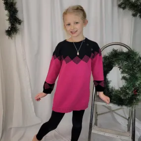 Girls Almost Argyle Sweater Dress