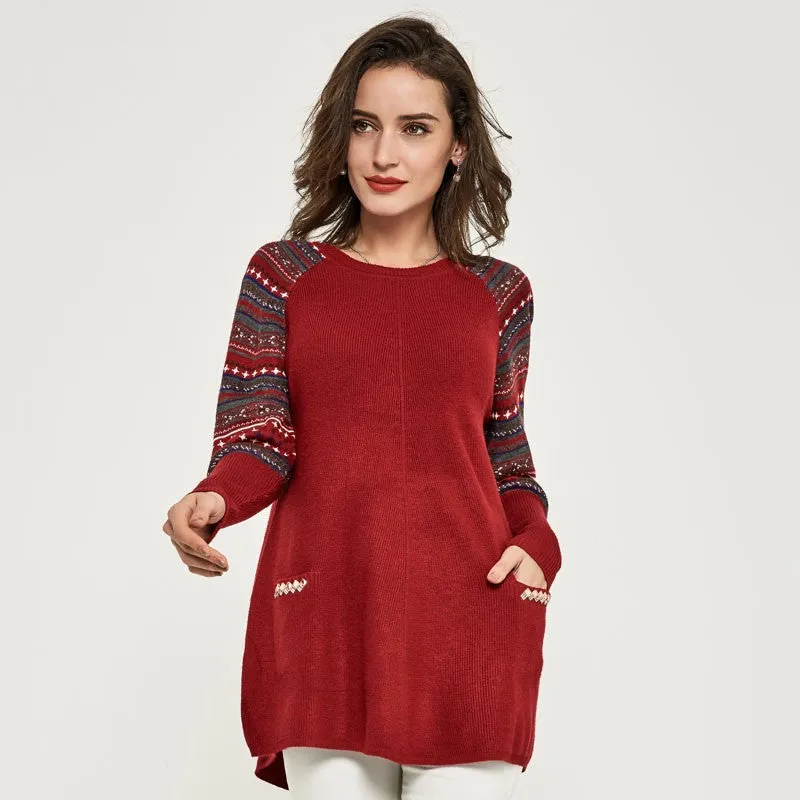 Knitted Mini Dress With Pockets