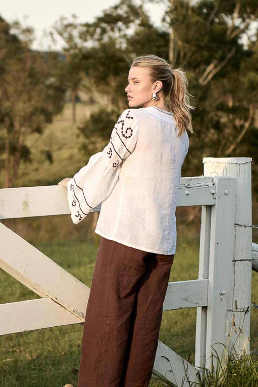 Lavet Linen Blouse - White