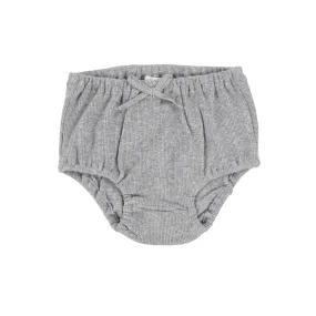 Lil Legs Light Heather Grey Ribbed Bloomers
