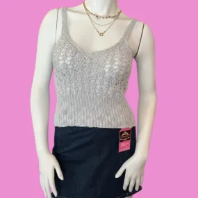 Lt. blue crochet top