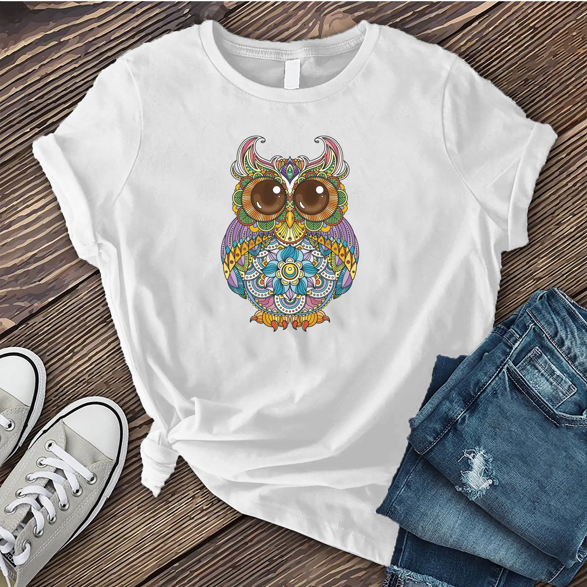 Mandala Owl T-shirt