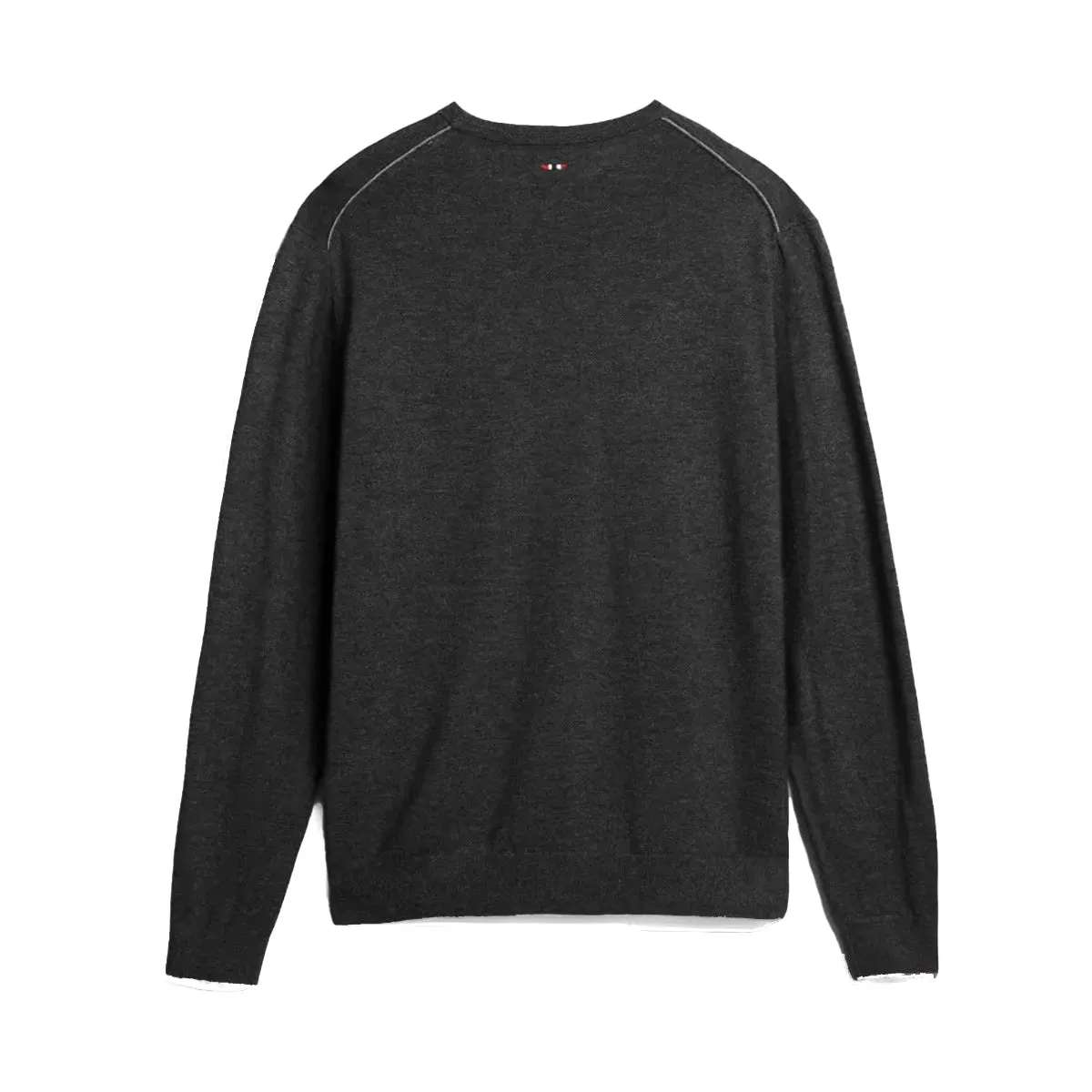 Napapijri - Damavand Dark Grey Melange Crew Neck Jumper - NP0A4GJU - DARK/GREY/MEL