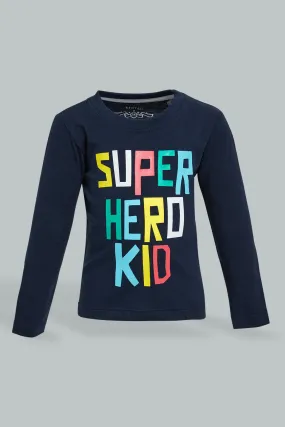 Navy Super Hero Kid T-Shirt