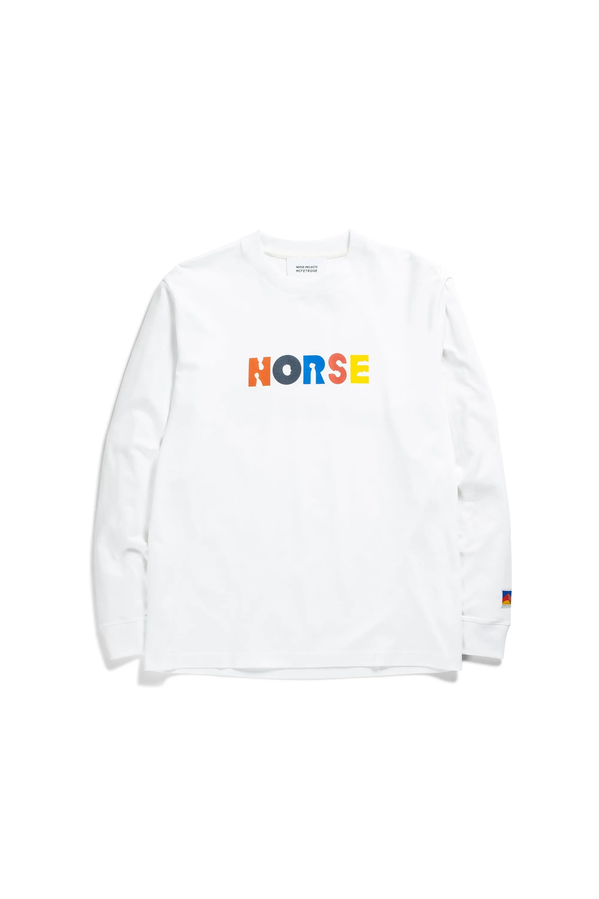 Norse Projects x GM Johannes Logo Long Sleeve T-Shirt in White