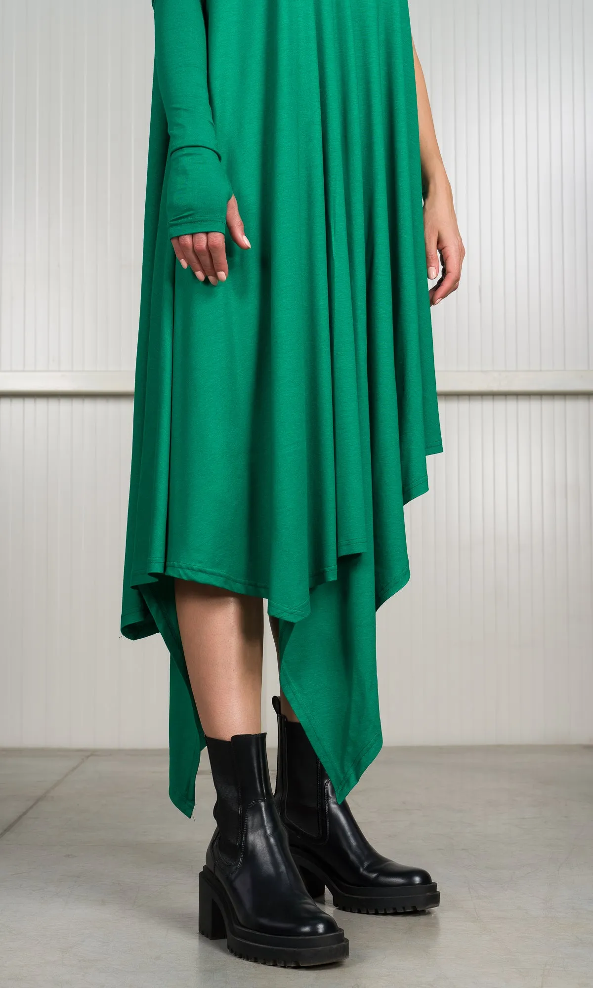 One Shoulder Flared Dress