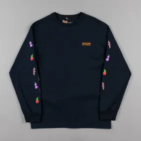 Pass Port Floral Emblems Long Sleeve T-Shirt - Navy