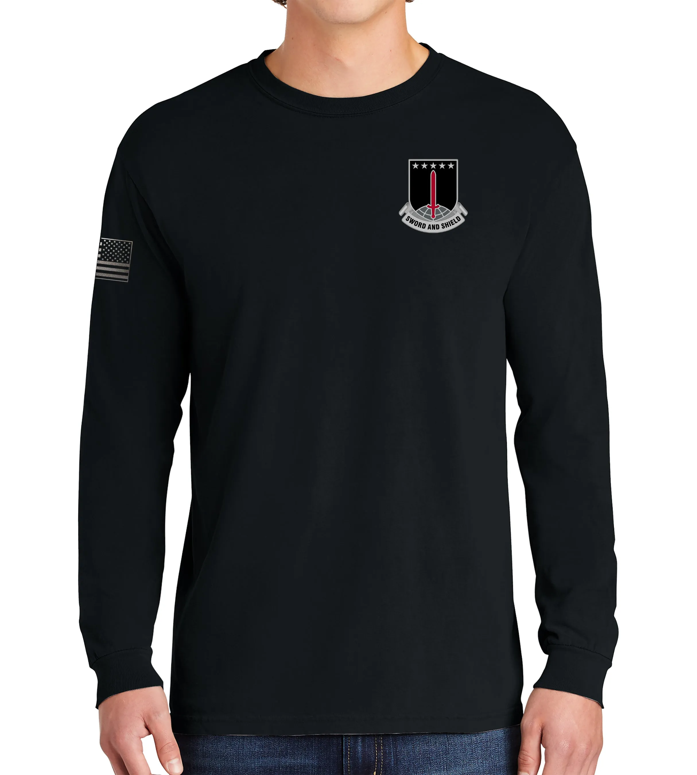 PED Long Sleeve 50-50 Blend Unisex Shirt. This shirt IS approved for PT