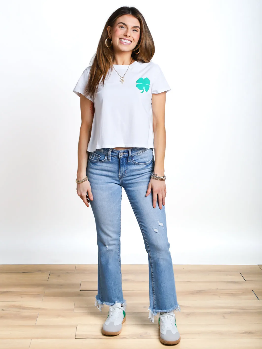 Pick Me Clover Graphic Baby Tee