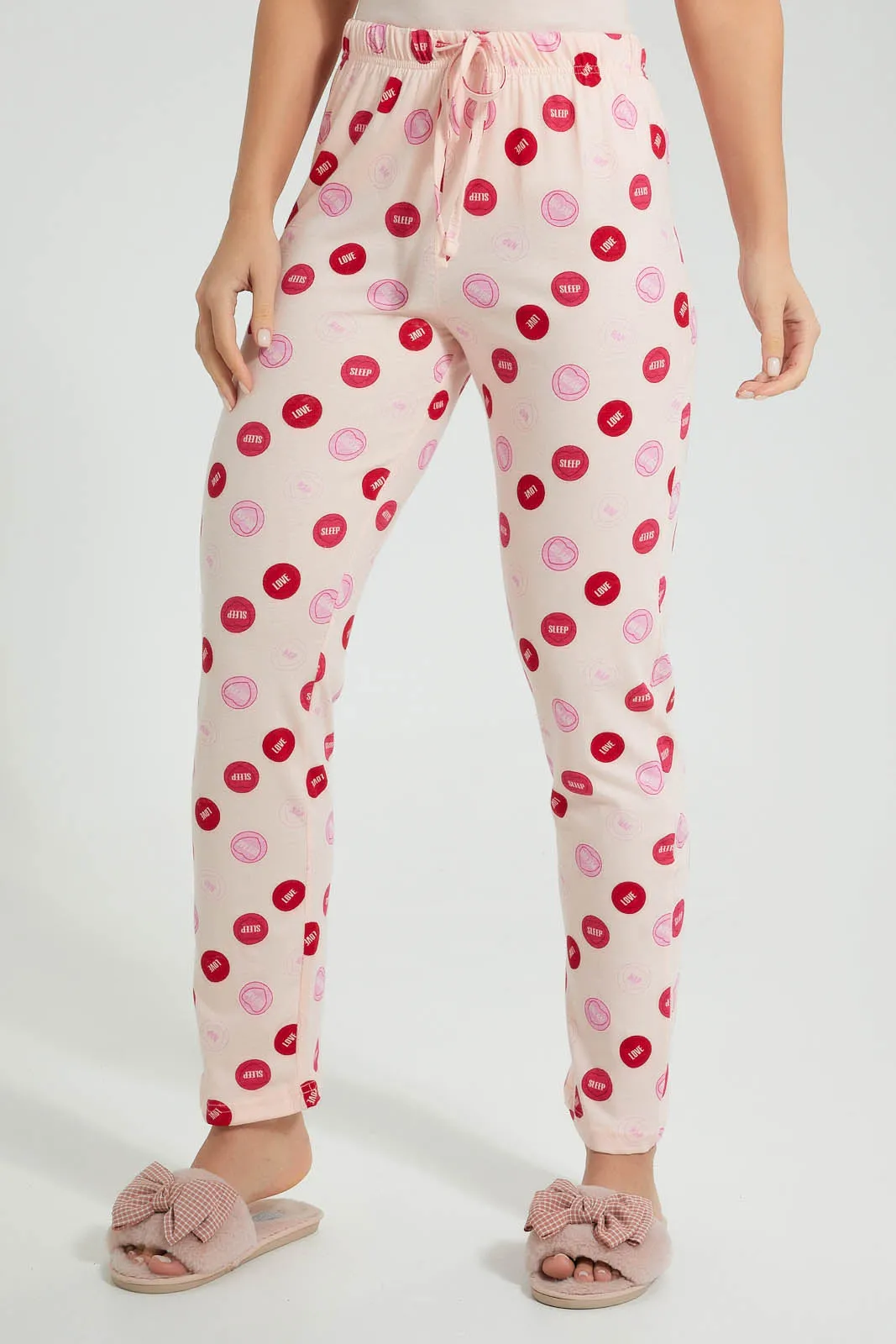 Pink Printed Pyjama Set (2 Piece)