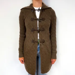 Ralph Lauren Chocolate Brown Cashmere Cardigan Small