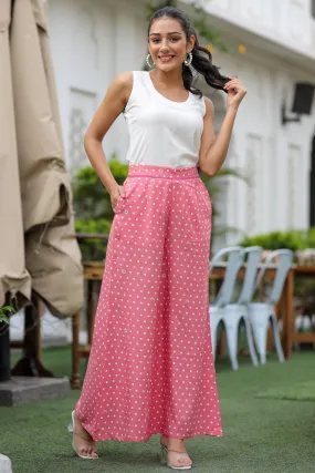 Rayon Polka Dots Culottes Pink
