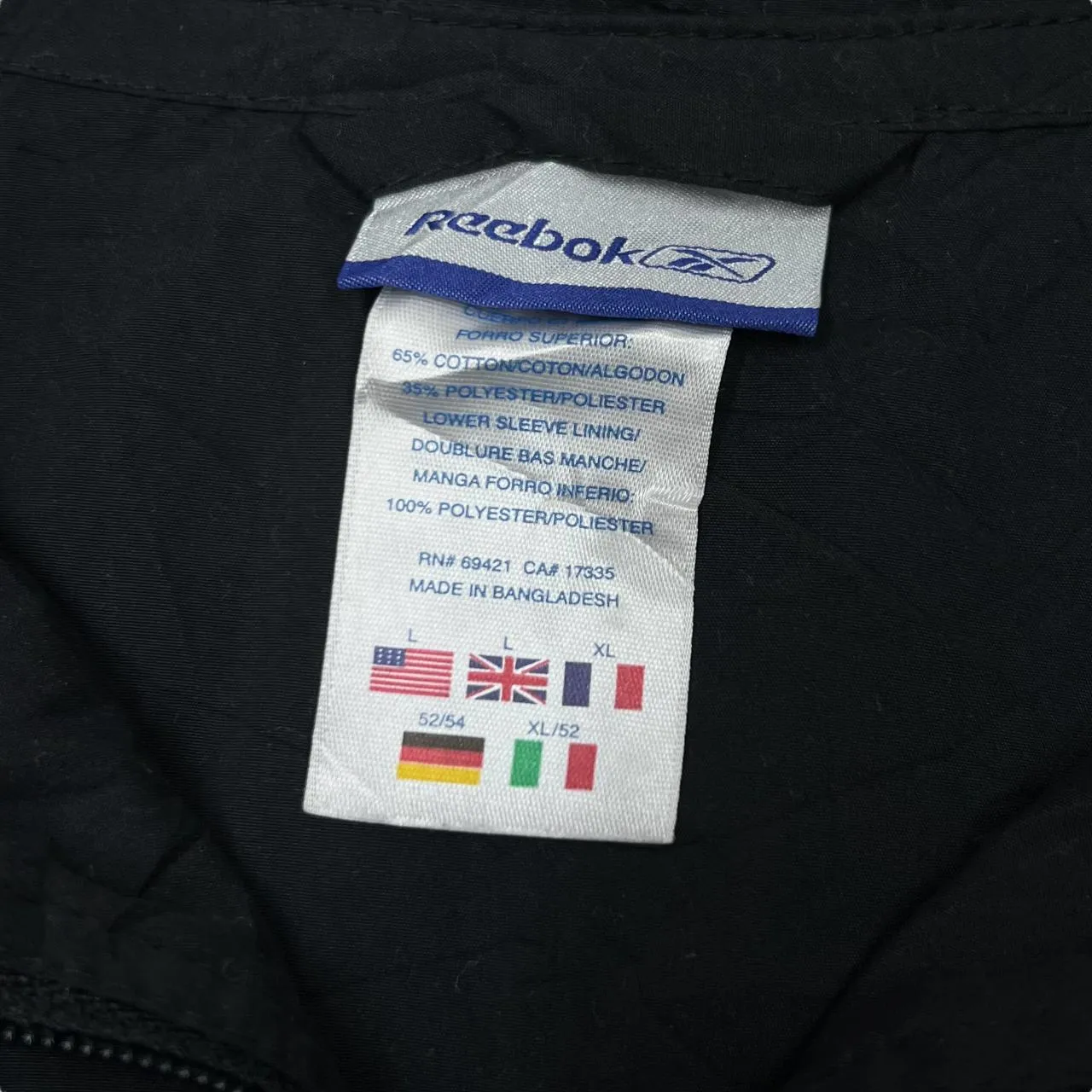 REEBOK Classic Essential Shell Windbreaker Track Jacket