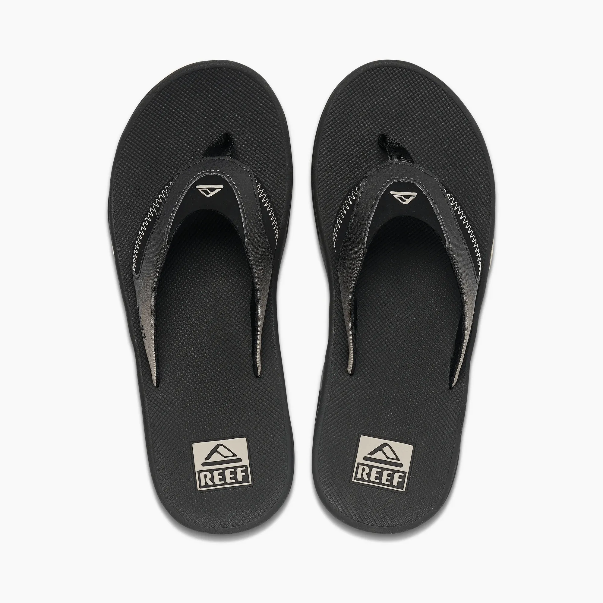 Reef Men's Fanning Flips- Black/ Taupe Fade