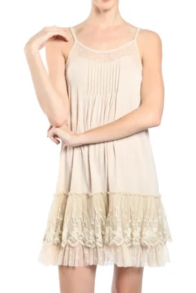 Ryu | Lace Slip Dress Cream