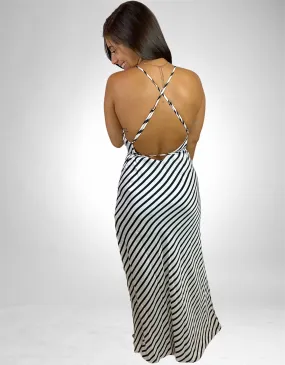 Striped Maxi Slip Dress