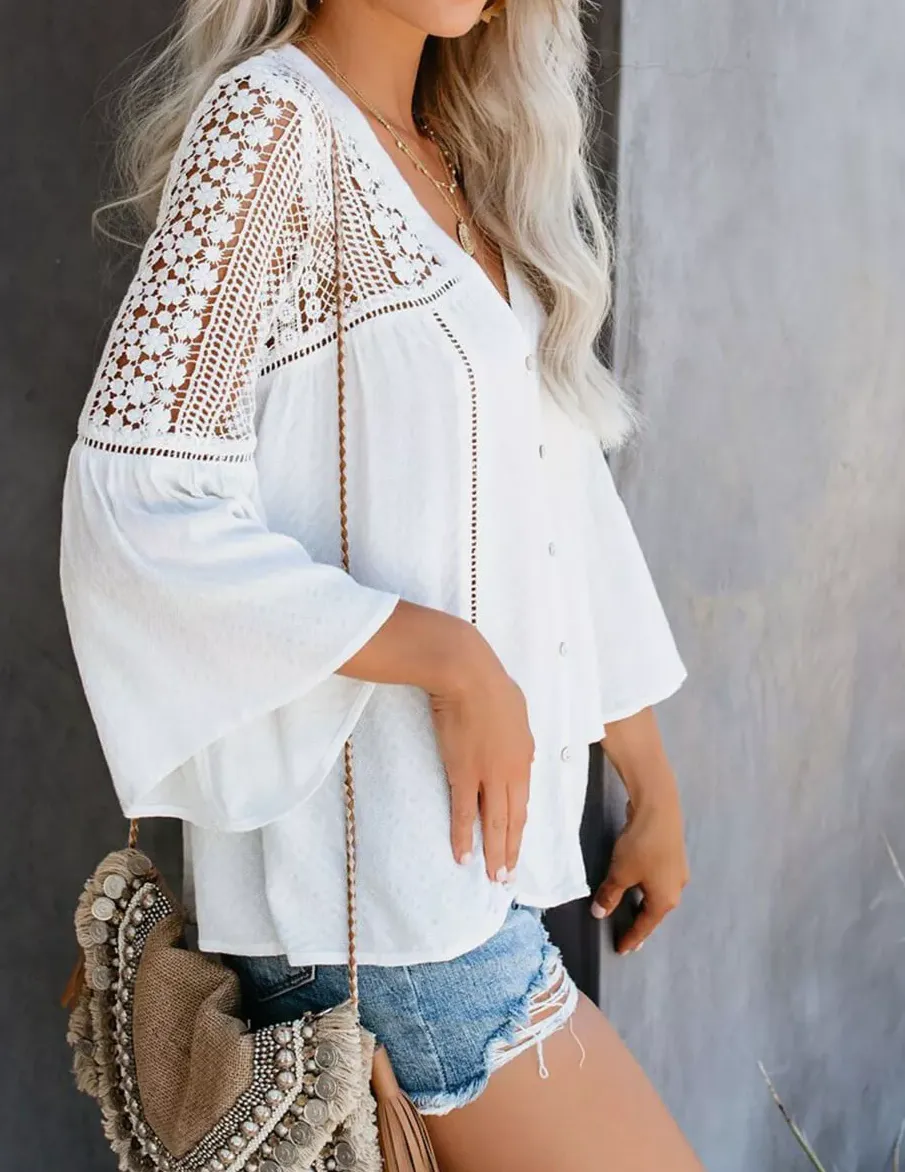 The Bianca Crochet Blouse