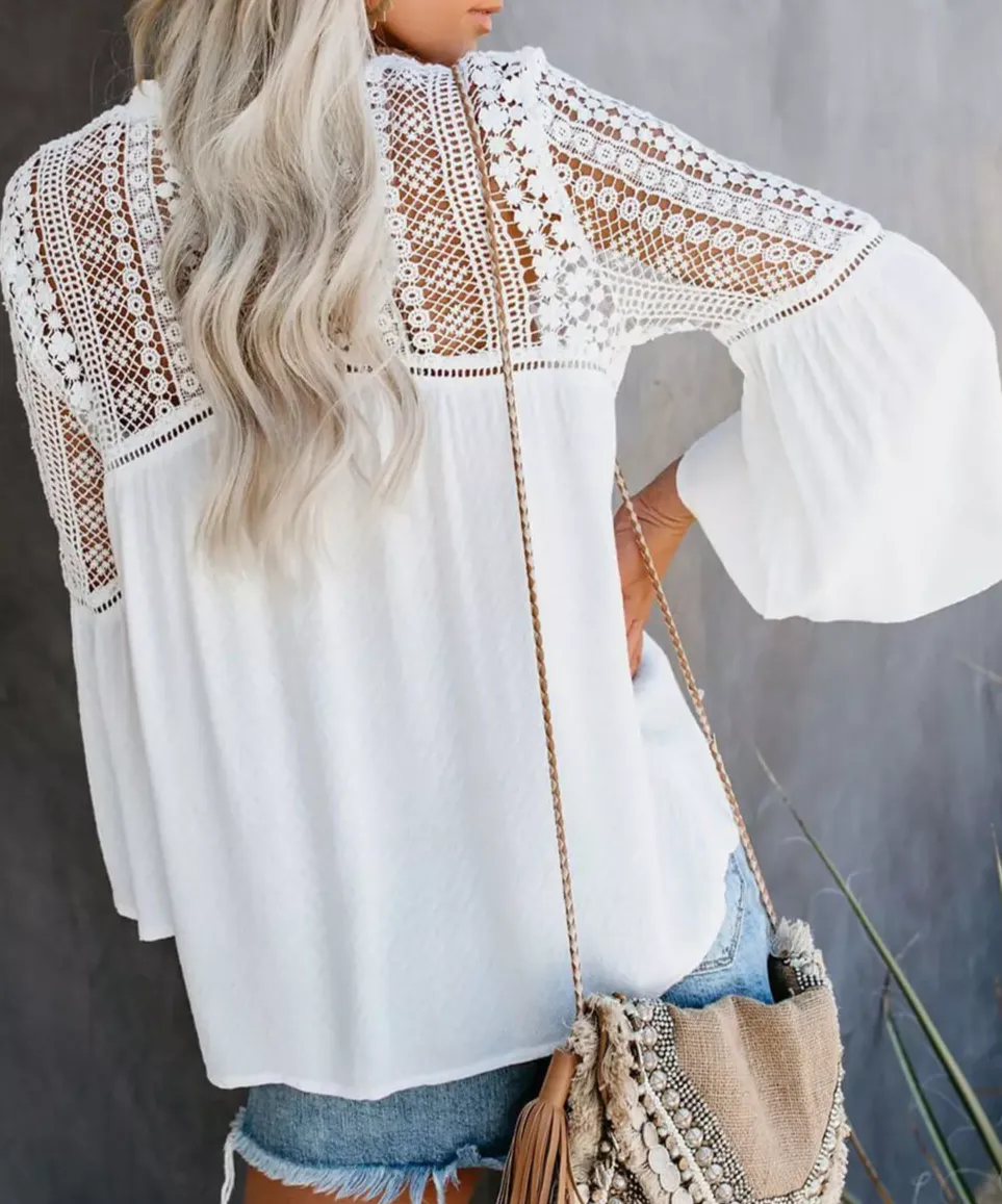 The Bianca Crochet Blouse