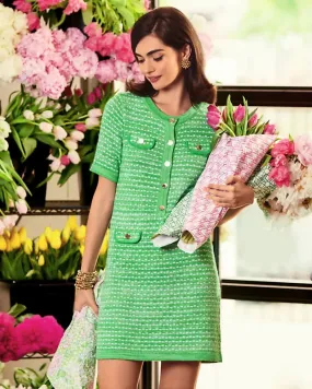 Theodorah Sweater Dress - Fauna Green - Metallic Marl